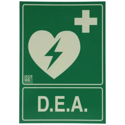 Cartel dea (desfibrilador externo automático)