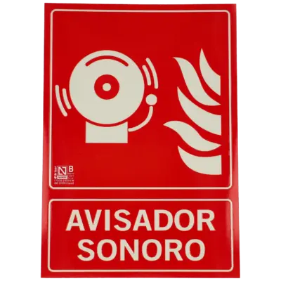 Cartel avisador sonoro