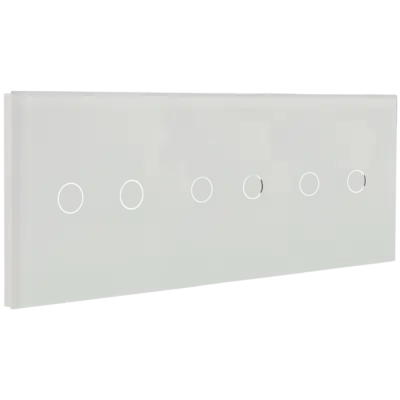 Panel de interruptor triple con 6 botones