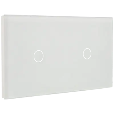 Panel de interruptor doble con 2 botones