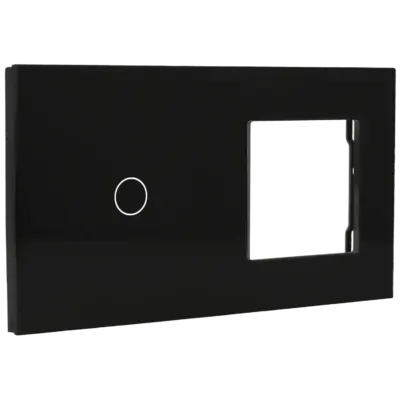 Panel de interruptor con 1 botón y marco para 1 dispositivo