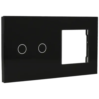Panel de interruptor con 2 botones y marco para 1 dispositivo