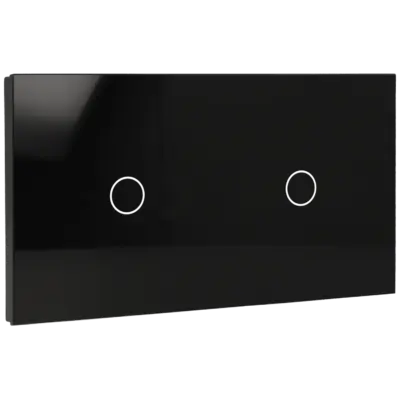 Panel de interruptor doble con 2 botones