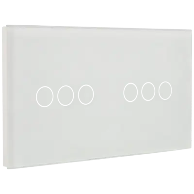 Panel de interruptor doble con 6 botones