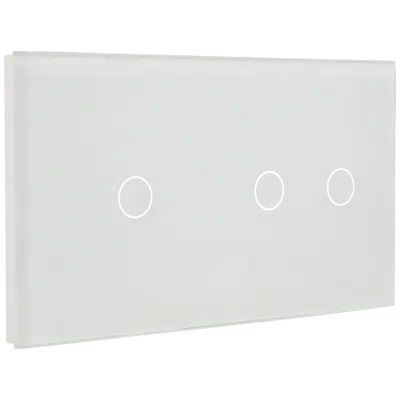 Panel de interruptor doble con 3 botones