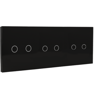 Panel de interruptor triple con 6 botones