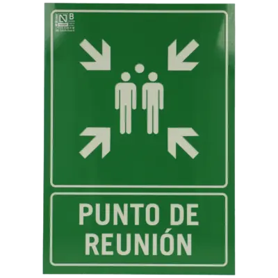 Cartel punto de reunión