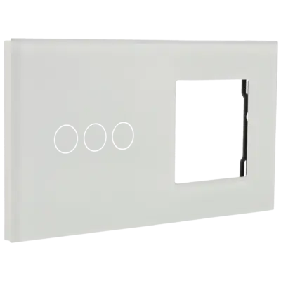 Panel de interruptor con 3 botones y marco para 1 dispositivo