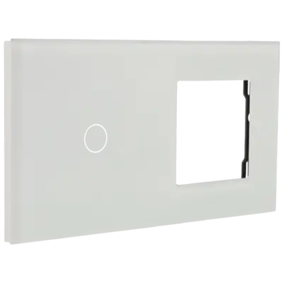 Panel de interruptor con 1 botón y marco para 1 dispositivo