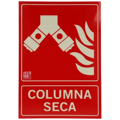 Cartel columna seca