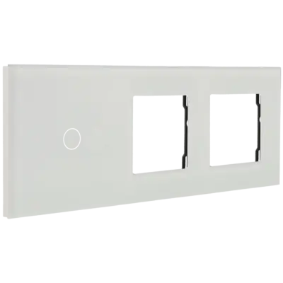 Panel de interruptor con 1 botón y marco para 2 dispositivos