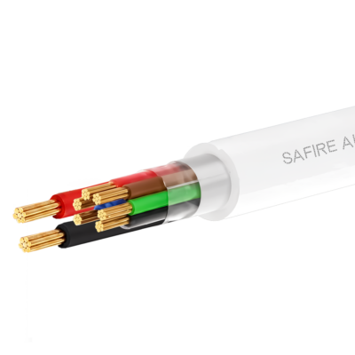 Safire 6 conductores de señal + 2 de alimentaciónConductor Aluminio recubierto de CobrePantalla Aluminio y poliésterRollo de 305 CA6P2-305-H-Cca-WHITE