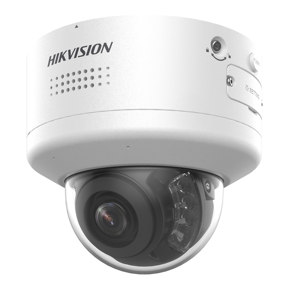 Hikvision câmara Dome IP gama PRO 6 MPx color branco 6 MP, 2.8 ~ 12 mm Motorizada, PoE DS-2CD2767G2H-LIPTRZS2U/SL