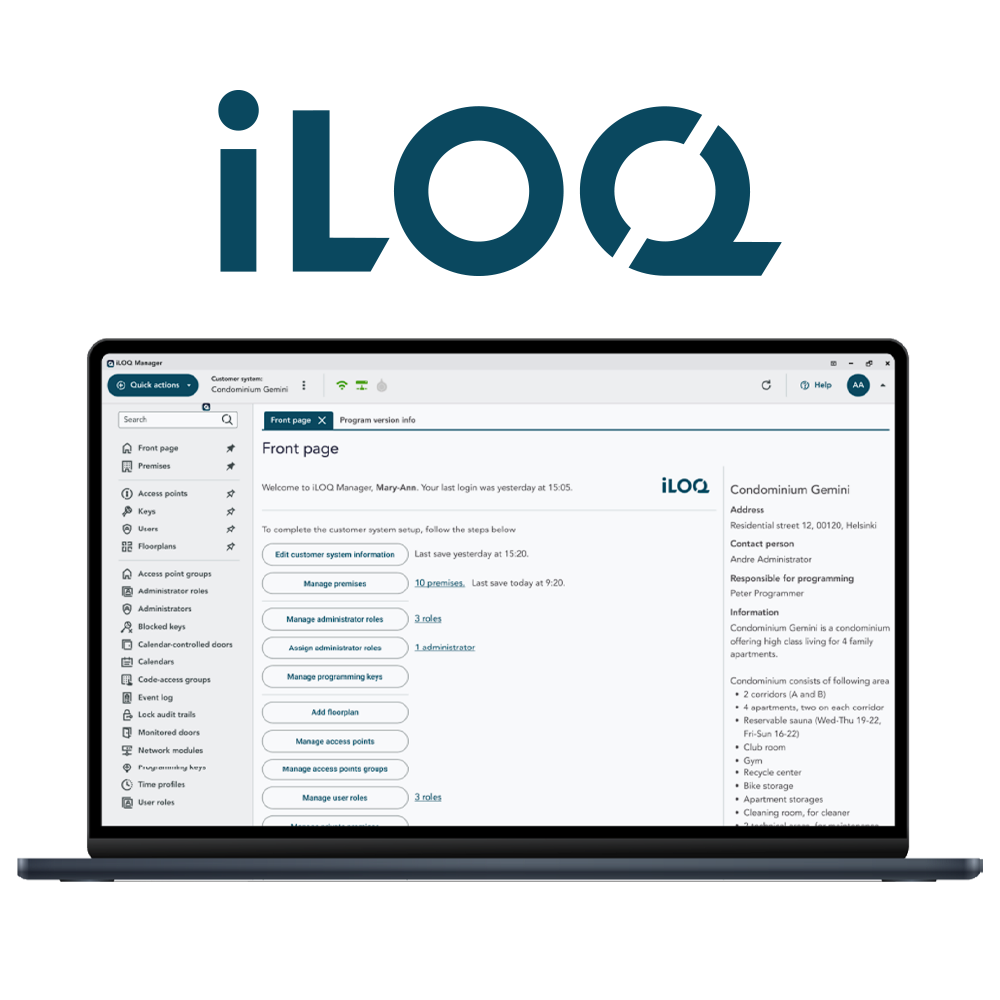Iloq Licencia software control de acceso ILOQ-LICENSE-PLUS-500DOOR
