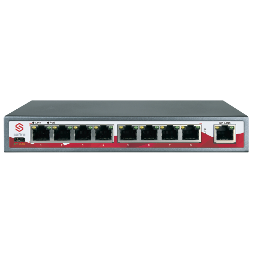 CCTV & Alarmas Switch PoE 8 puertos PoE + 1 Uplink RJ45 SW0908POE-120W