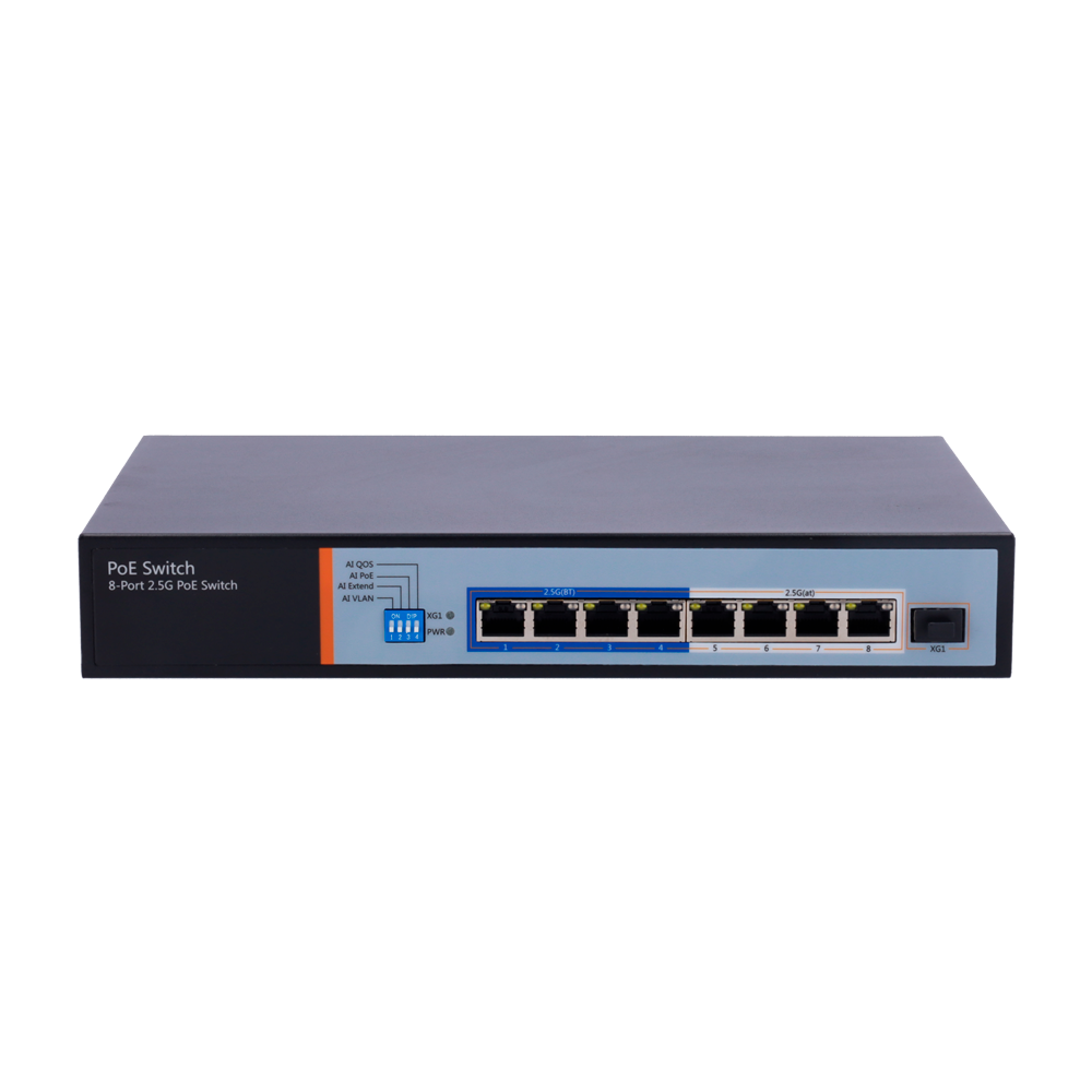 CCTV & Alarmas Switch Hi PoE Multigagibit 2,5Gbps SW98HIPOE-2AZXF-150