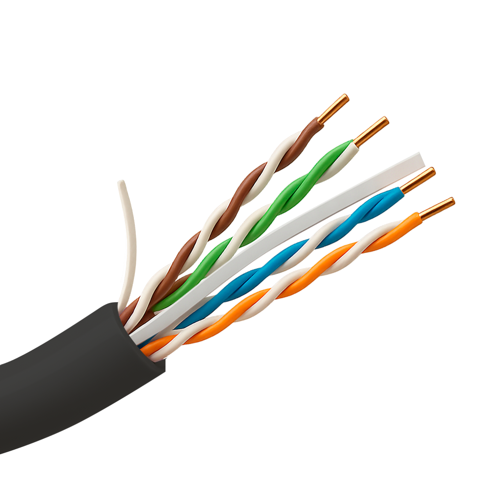 Safire Cable UTP rígido de exterior color negro UTP6-500-BC-OUTDOOR