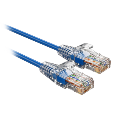 Safire Cable UTP Slim de parcheo Ethernet color azul UTP6A-SLIM-010B