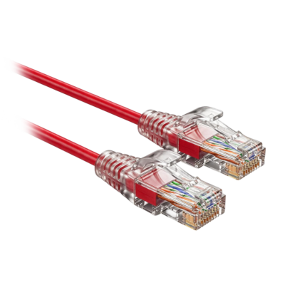 Safire Cable UTP Slim de parcheo Ethernet color rojo UTP6A-SLIM-010R