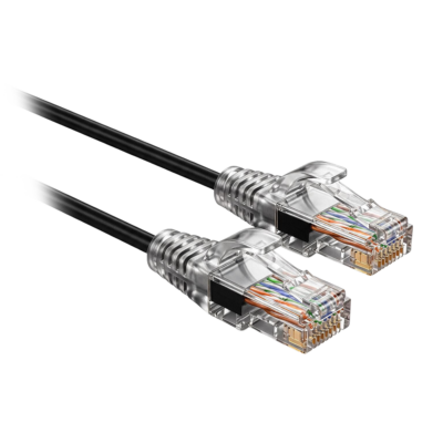 Safire Cable UTP Slim de parcheo Ethernet color negro UTP6A-SLIM-015BK