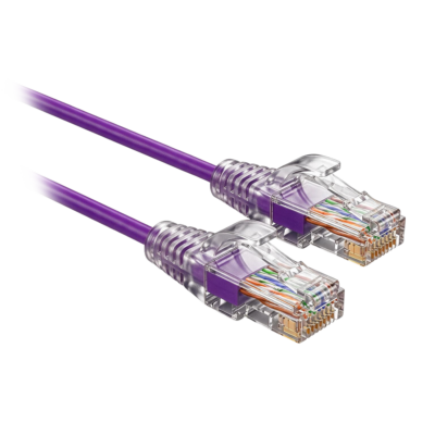 Safire Cable UTP Slim de parcheo Ethernet color morado UTP6A-SLIM-015PU