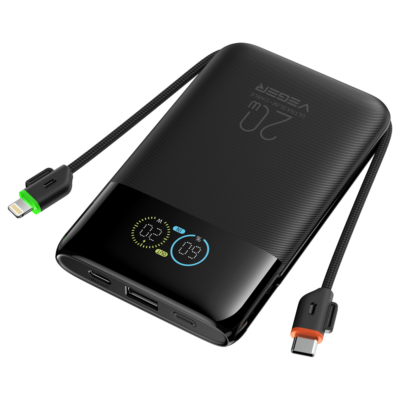 Veger Power Bank con pantalla LCD Negro color negro VG-W1211A-B