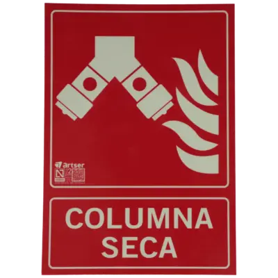 Cartel columna seca