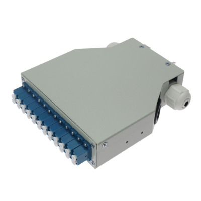 CCTV & Alarmas Caja de distribución de fibra para carril DIN FIBERBOX-DIN-12-LC-UPC