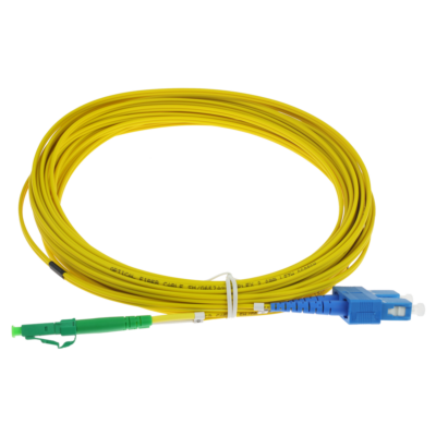 Safire Cable de conexión de fibra óptica dúplex color amarillo SF-LC-APC-SC-UPC-SM-DX-10M