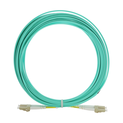 Safire Cable de conexión de fibra óptica color aqua SF-LC-UPC-LC-UPC-OM4-DX-10M-A