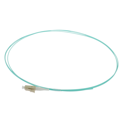 Safire Pigtail de fibra óptica simplex color aqua SF-LC-UPC-OM4-0015M-D09-A