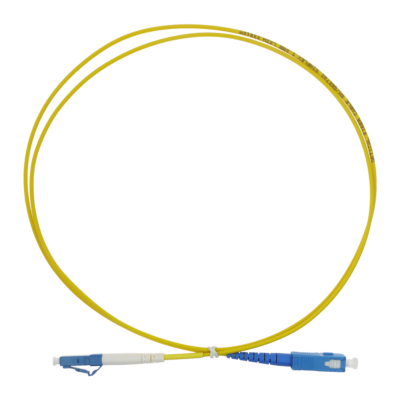 Safire Cable de conexión de fibra óptica simplex color amarillo SF-LC-UPC-SC-UPC-SM-SX-1M