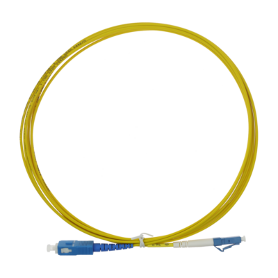 Safire Cable de conexión de fibra óptica simplex color amarillo SF-LC-UPC-SC-UPC-SM-SX-3M