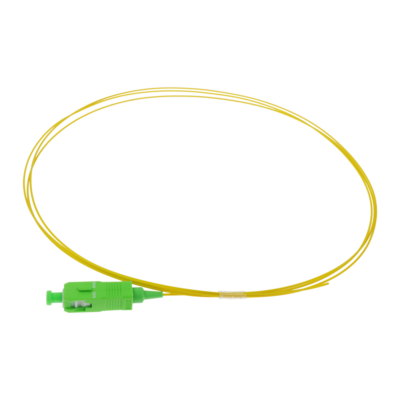 Safire Pigtail de fibra óptica simplex color amarillo SF-SC-APC-OS2-0015M-D09-Y