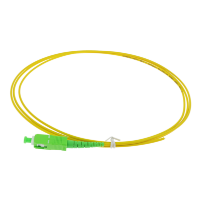 Safire Pigtail de fibra óptica simplex color amarillo SF-SC-APC-OS2-0015M-D20-Y