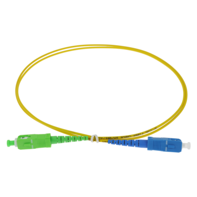 Safire Cable de conexión de fibra óptica simplex color amarillo SF-SC-APC-SC-UPC-SM-SX-1M