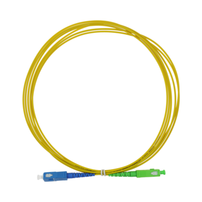 Safire Cable de conexión de fibra óptica simplex color amarillo SF-SC-APC-SC-UPC-SM-SX-3M