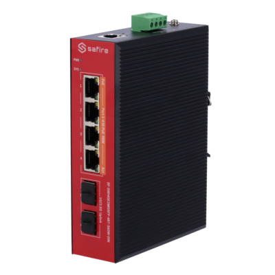 CCTV & Alarmas Switch L2+ gestionable con 4x RJ45 y 2x SFP SF-SWI4GE2MGSFP-4BT-360W-DIN