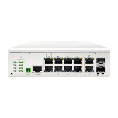 CCTV & Alarmas Switch L2+ gestionable con 10x RJ45 y 2x SFP SF-SWI8GE2GE2SFP-240W-DIN-MGD