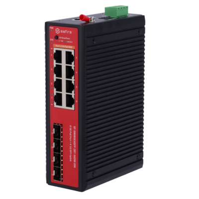 CCTV & Alarmas Switch L2+ gestionable con 8x RJ45 y 4x SFP SF-SWI8GE4SFP-2BT-360W-DIN