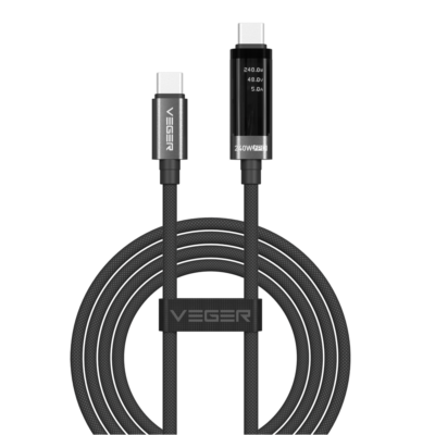 Veger Cable USB 2.0 para cualquier dispositivo color negro VG-DC120-CC1.2