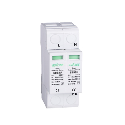 CCTV & Alarmas Protector contra sobretensiones transitorias AC EBS2U-40kA-T2-1P+N