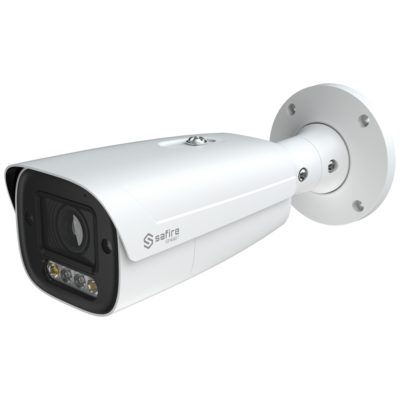 Safire Smart Cámara Bullet IP gama I1 AI Avanzada y DualLight color blanco 4 MP, 2.7~13.5 mm Motorizada, WiFi, PoE SF-IPB585ZA-4I1-SL