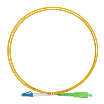 Safire Cable de conexión de fibra óptica simplex color amarillo SF-LC-UPC-SC-APC-SM-SX-1M-A1