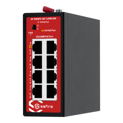 Safire Industrial Hi PoE DIN Switch SF-SWI8FE-1BT-120W-DIN