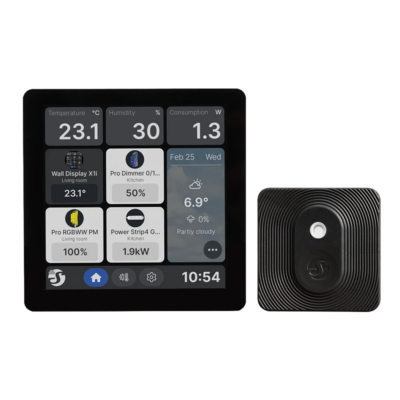 Shelly Wall Display X1i Negro + Shelly Blu H&T SH-WALL-DISPLAY-X1I-B-BLU-HT-ZB-BLACK
