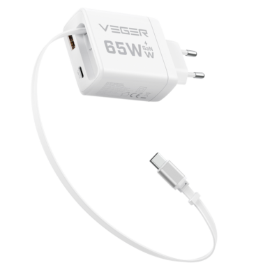 Veger Cargador de pared color blanco VG-TR141-65W1A2C